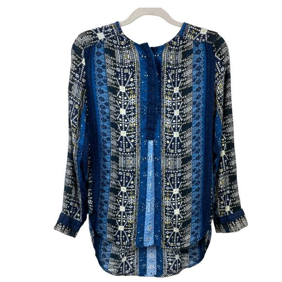 Nine West Lucy Top with 3/4 Length Roll Tab Sleeves (Poseidon) Size Medi… - Picture 4 of 9